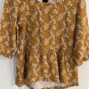 Matilda Jane Yellow Floral Kids Blouse